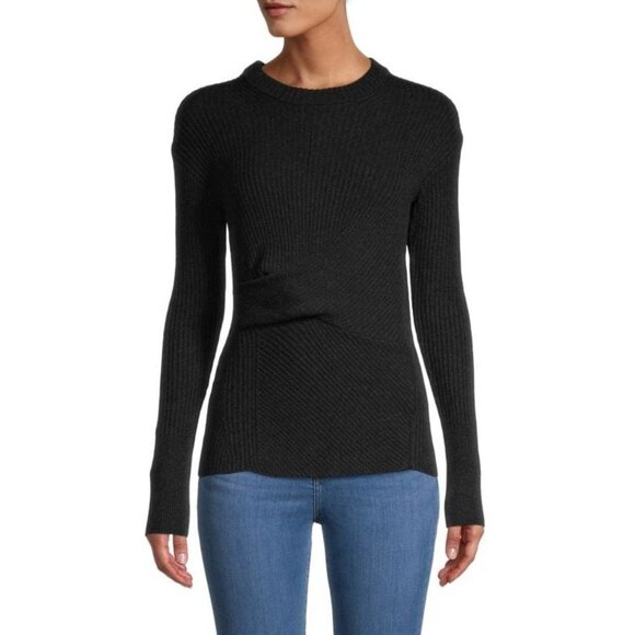 ALLSAINTS Krista Wool & Cashmere-Blend Black Sweater sz. Large - Picture 1 of 9